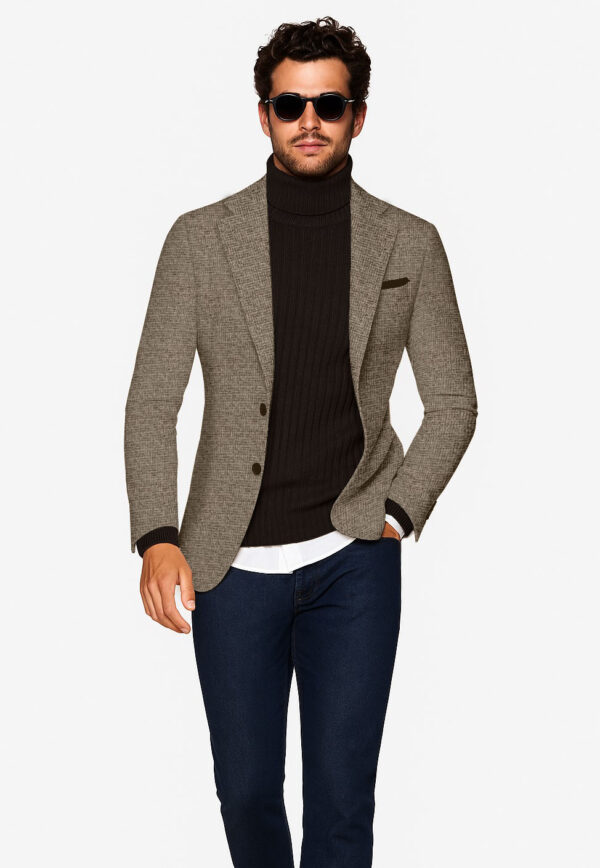 Saco tweed Lana Beige